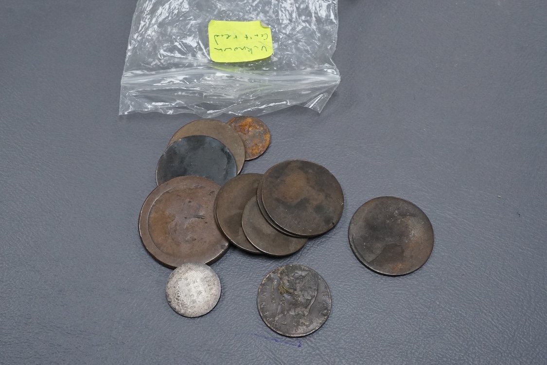 A collection of coins including pre 1947 Halfcrowns, Florins, shillings etc.